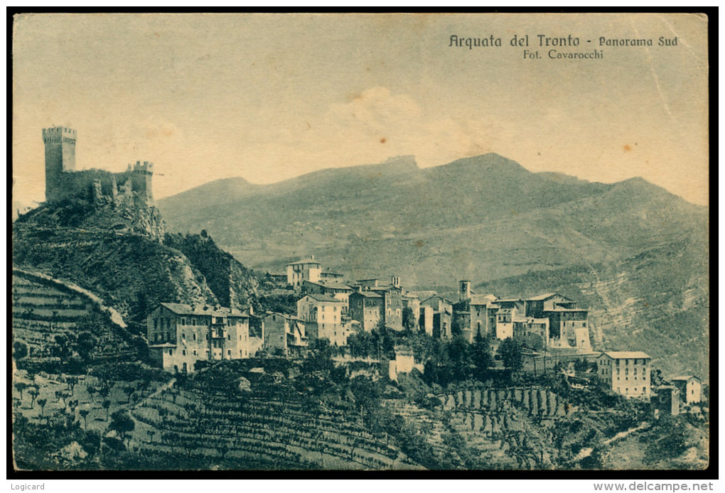 ARQUATA DEL TRONTO (ASCOLI PICENO) PANORAMA SUD 1934 - Ascoli Piceno