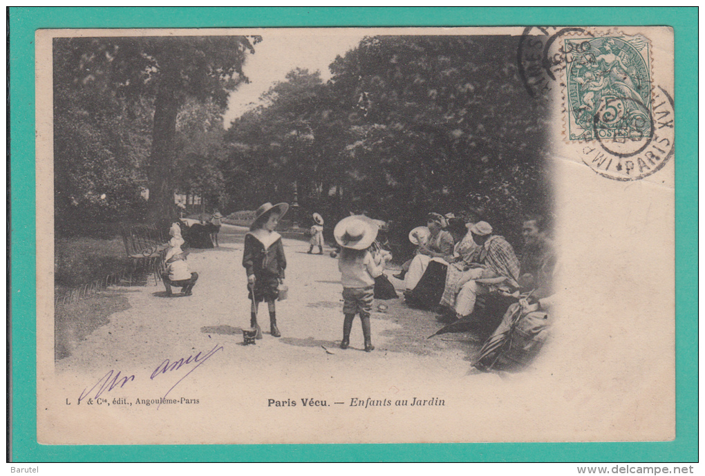 PARIS "Vécu" --> Enfants Au Jardin - Parcs, Jardins