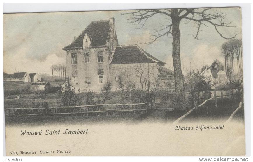 CP  Woluwé Saint Lambert Château D'Hinnisdael  Nels S. 11, N° 240 Vers 1903 Colorisé - Woluwe-St-Lambert - St-Lambrechts-Woluwe
