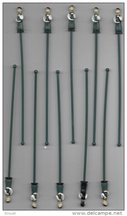 TOUILLEUR- MELANGEUR - PERRIER - PERSONNAGE - SERIE DE 10 - PEU COURANT - Swizzle Sticks