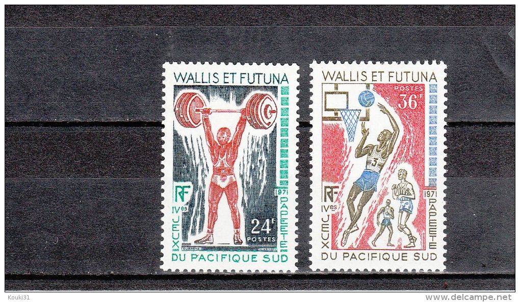 Wallis Et Futuna YT 178/9 ** : Haltérophilie Et Basket-ball - 1971 - Unused Stamps