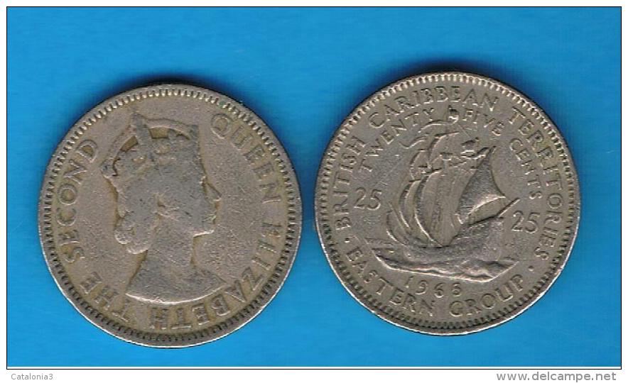 BRITISH   CARIBBEAN TERRITORIES -  25  Cents - Colonias