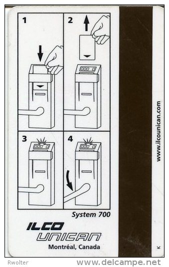 @+ CLEF D´HÔTEL : Canada Ilco Unican - Tarjetas-llave De Hotel