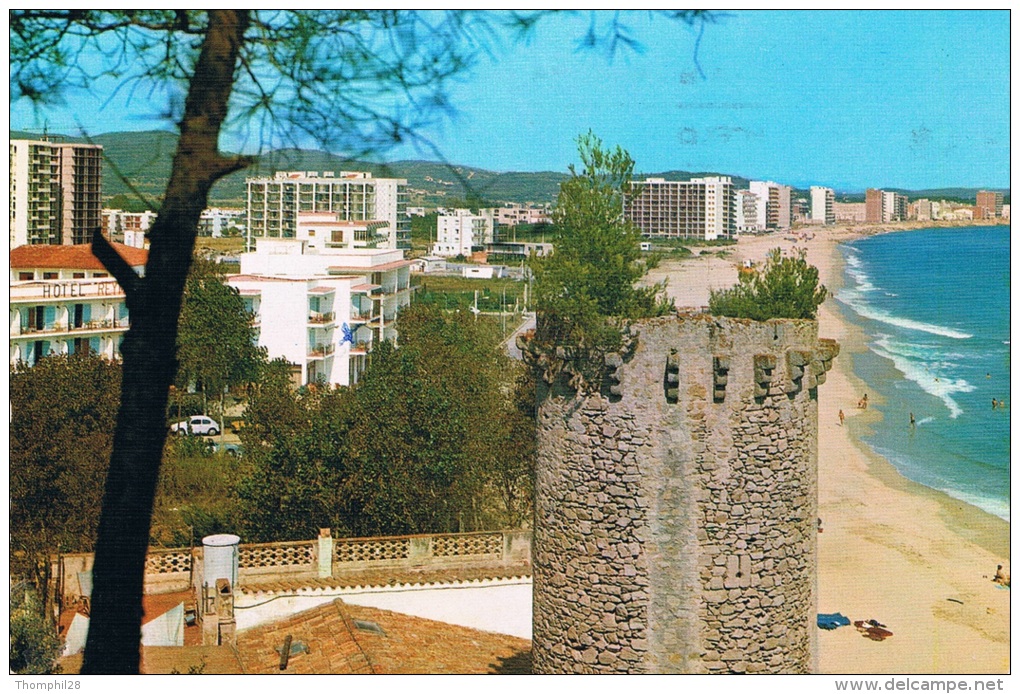 COSTA BRAVA - SANT ANTONIO DE CALONGE - Torre, Tour, Tower Valentina, Detalle, Détail, Detail - Circulée 1976 - Gerona