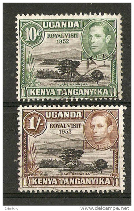 KENYA,UGANDA AND TANGANYIKA 1952 ROYAL VISIT SET SG 163/164  FINE USED Cat £3.50 - Kenya, Ouganda & Tanganyika