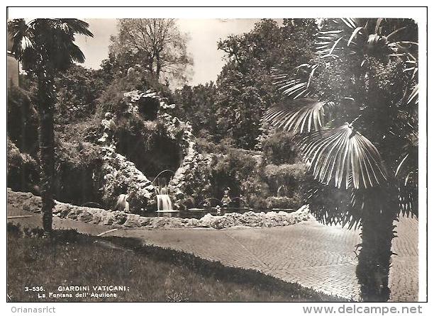 79932)cart. Giardini Vaticani La Fontana Dell' Aquilone    . Viaggiata - Parken & Tuinen