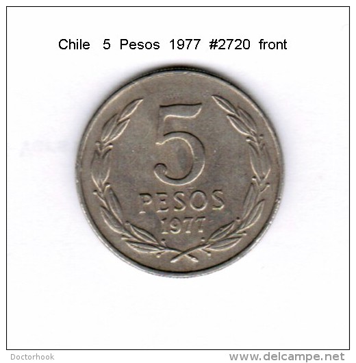 CHILE   5  PESOS  1977  (KM # 209) - Chili