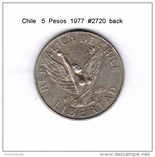 CHILE   5  PESOS  1977  (KM # 209) - Cile