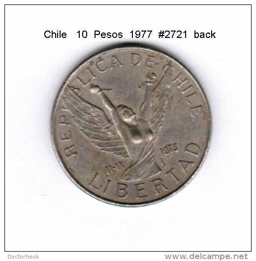 CHILE   10  PESOS  1977  (KM # 210) - Cile