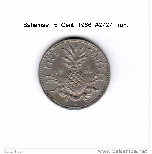 BAHAMAS   5  CENTS  1966  (KM # 3) - Bahamas