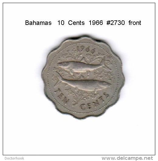 BAHAMAS   10  CENTS  1966  (KM # 4) - Bahamas