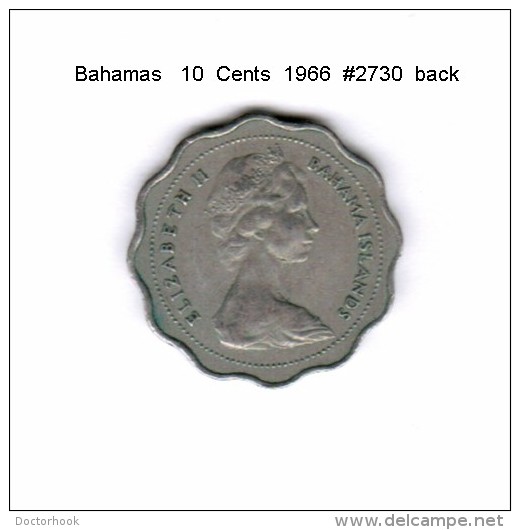 BAHAMAS   10  CENTS  1966  (KM # 4) - Bahama's