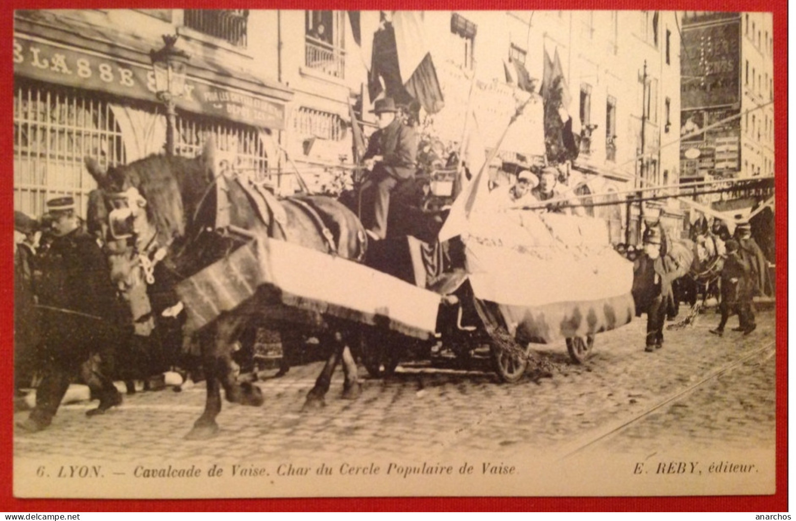 LYON Cavalcade De Vaise. Char Du Cercle Populaire De Vaise Verso: Publicité Devaux Millet - Lyon 9