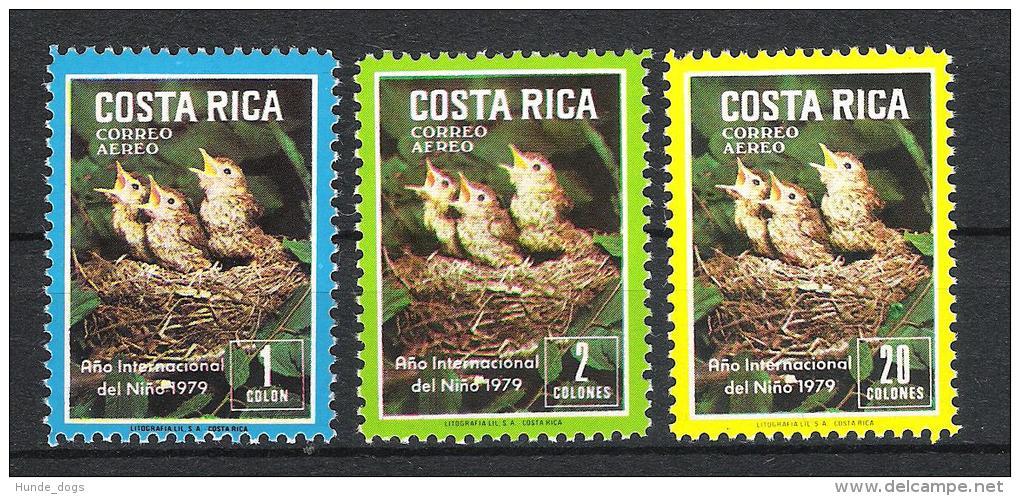 Costa Rica 1979 Mi# 1029-31 ** MNH Jahr Des Kindes YEAR OF THE CHILD Vögel Birds - Costa Rica