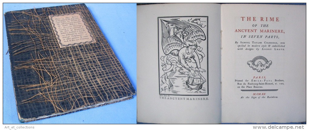 The RIME Of The ANCYENT MARINERE / S. T. Coleridge / Designs André Lhote / Numéroté 172 Sur Un Tirage De 1920 - 1900-1949