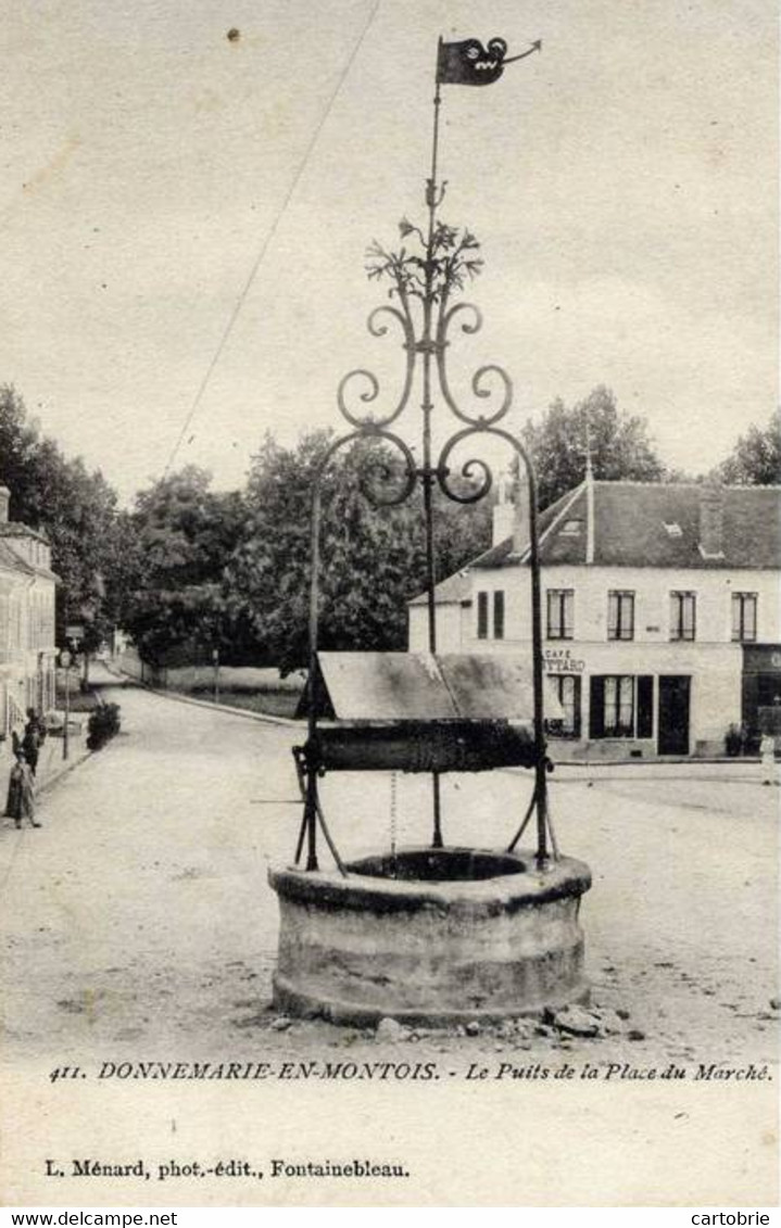 77 - DONNEMARIE-DONTILLY - Le Puits De La Place Du Marché - Pionnière (dos Non Divisé) - Donnemarie Dontilly