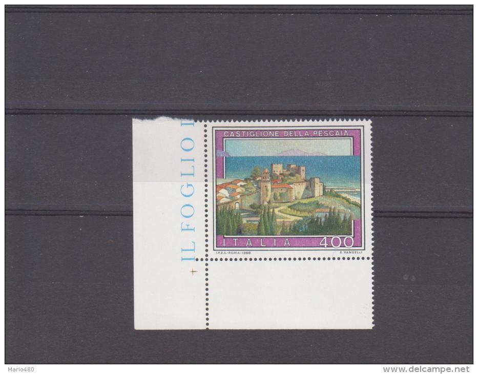 Italy 1988      Turistica 15° Serie "Castiglione Della Pescaia"  ** - 1981-90:  Nuovi