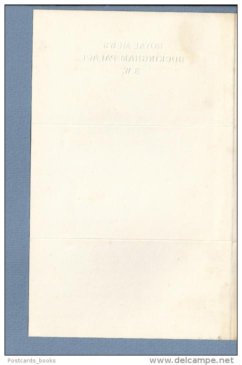 1900s Old Paper Embossed ROYAL MEWS / Buckingham Palace / Sir Henry Ewart CROWN EQUERRY - Cartes De Visite