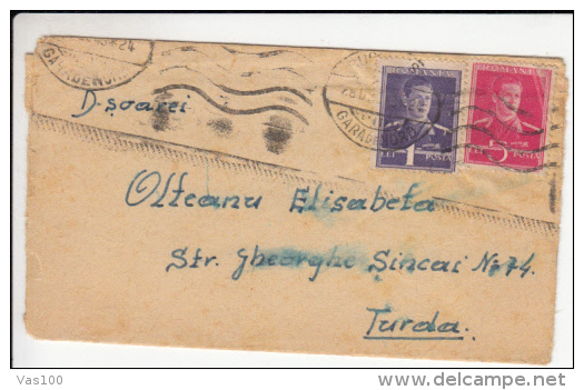 KING MICHAEL, STAMPS ON COVER, CENSORED BUCHAREST #23, 1943, ROMANIA - Lettres 2ème Guerre Mondiale