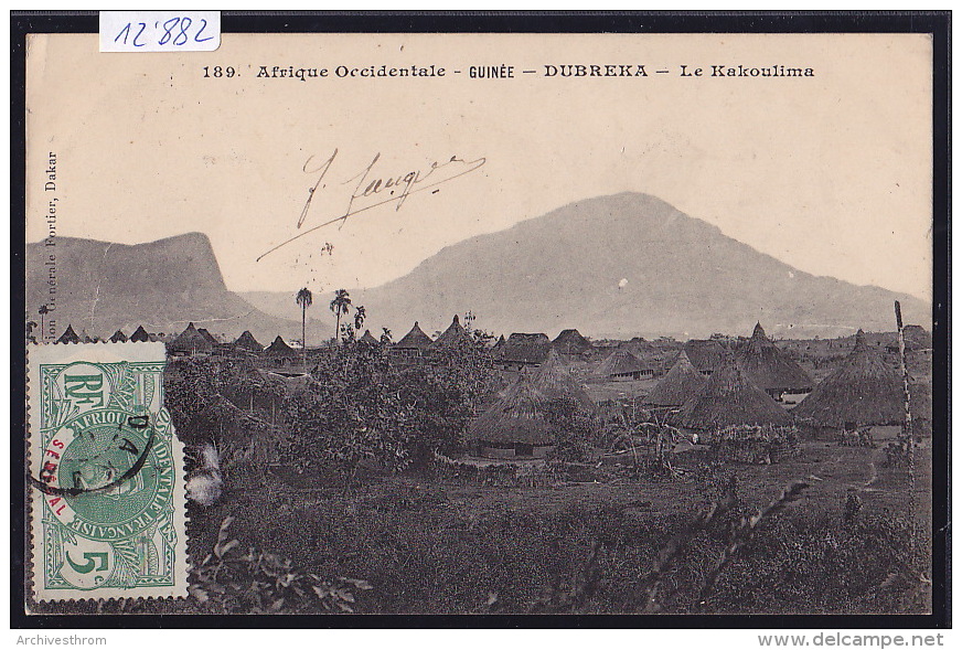 Guinée - Dubreka - Le Kakoulima ; Timbre Afrique Occidentale Française - Sénégal 1912 (12´882) - Guinée