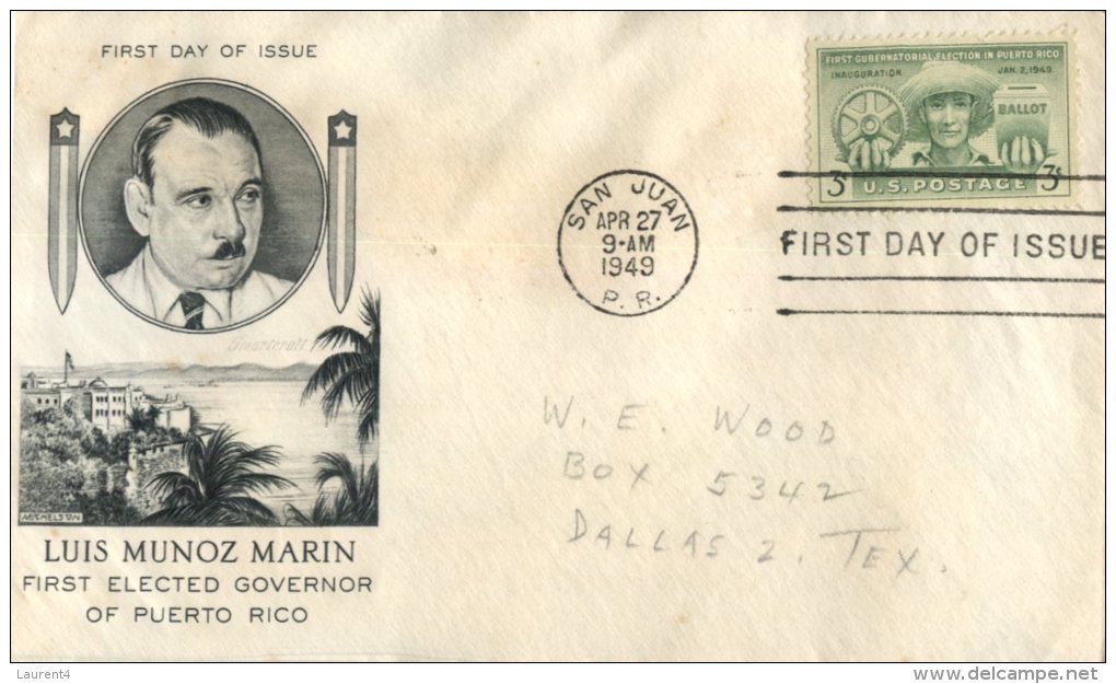 (666) USA FDC Cover - 1949 - Luis Munoz Marin - 1941-1950