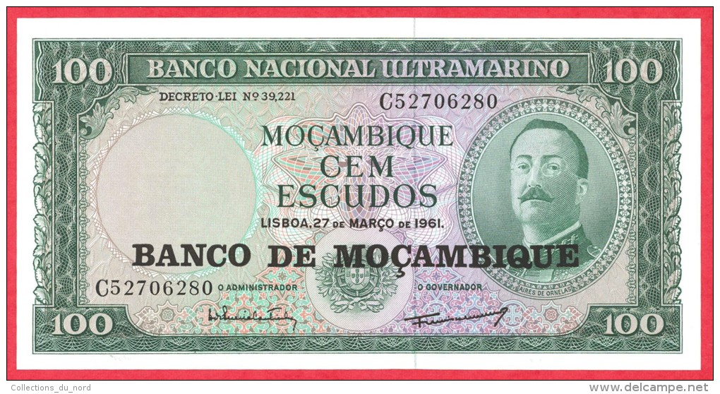 Mozambique - 100 Escudos 1961 UNC / Papier Monnaie - Mozambique - Mozambique