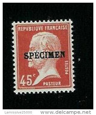 FRANCE TYPE PASTEUR  N° 175 C I  1 * SURCHARGE SPECIMEN POUR LES COURS D' INTRUCTION - Lehrkurse