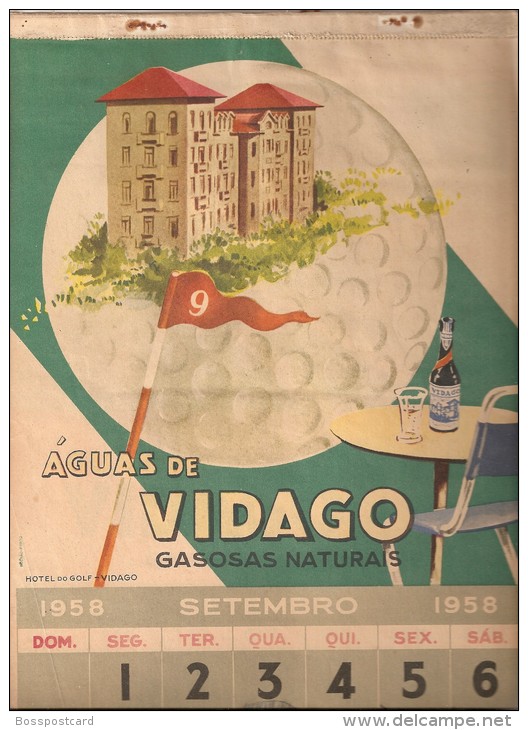 Vidago - Calendário Publicitário às Àguas De Vidago. Vila Real (incompleto) (4 Scans) - Big : 1941-60