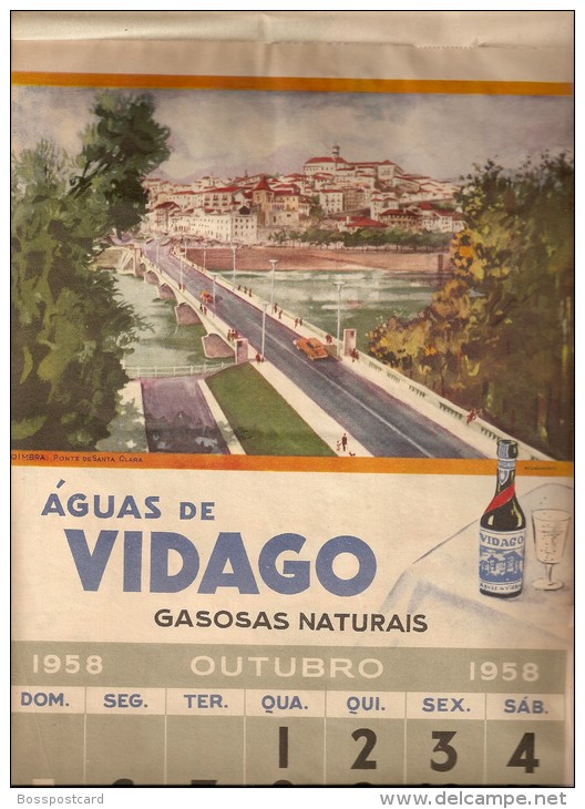 Vidago - Calendário Publicitário às Àguas De Vidago. Vila Real (incompleto) (4 Scans) - Formato Grande : 1941-60