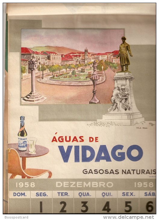 Vidago - Calendário Publicitário às Àguas De Vidago. Vila Real (incompleto) (4 Scans) - Big : 1941-60