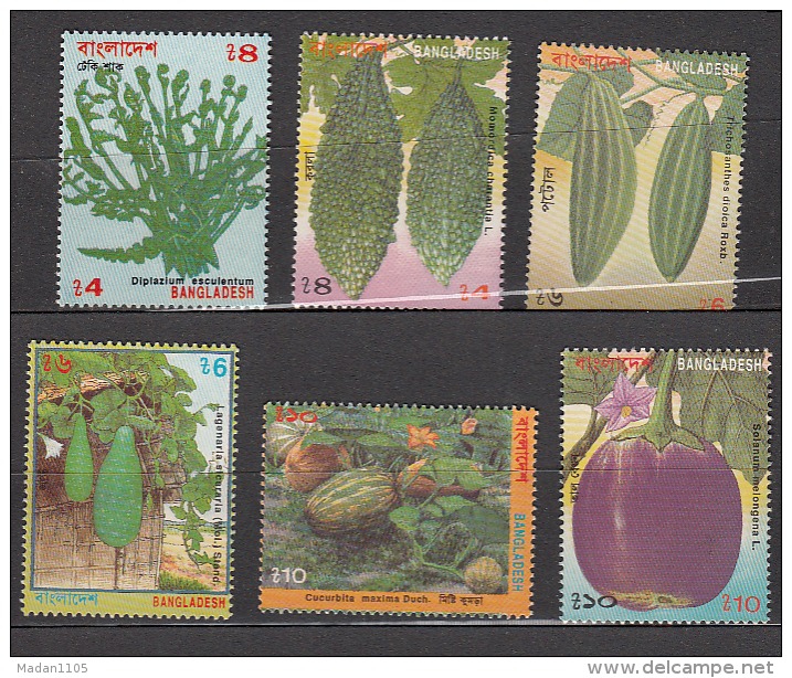 BANGLADESH, 1994,  Vegetables, Set 6 V,   MNH, (**) - Bangladesh