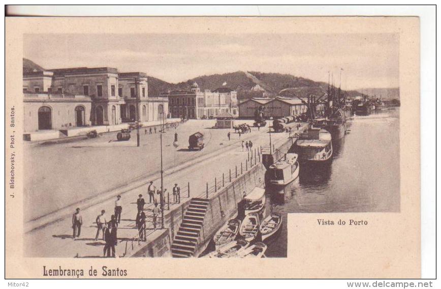 37-Santos-Brasile-Brazil-1901-Dogana-Porto-Navi-Barcos- Aduana-Douanes-Bateaux-Customs-Boats. - Other