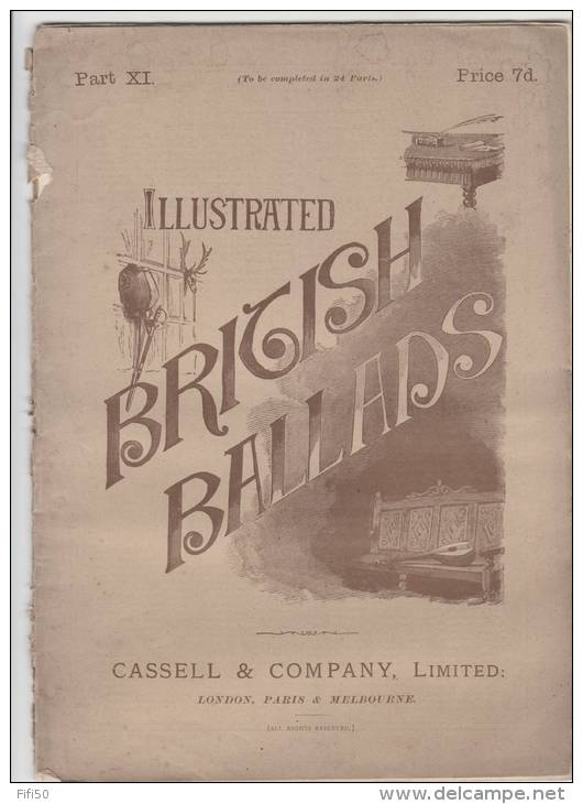 Illustrated BRITISH BALLADS Jemmy Dawson John BarleycornKempion King Arthur 's Death Pub Brooke's Soap Titan Soap - Andere & Zonder Classificatie