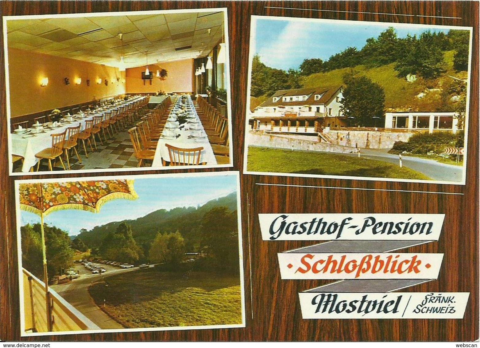 AK Egloffstein OT Mostviel Gasthof Schlossblick Mehrbild Farbfoto ~1970 #2149 - Forchheim