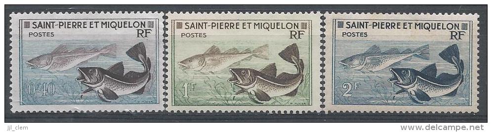 S.P.M. N° 353 à 355 * Neuf - Unused Stamps