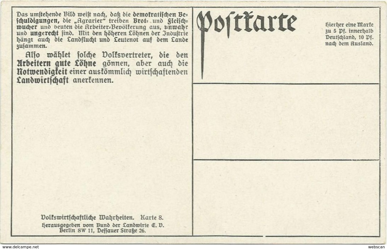 AK Propaganda Steigerung Der Löhne Aufruf Zur Wahl  ~1910 #76 - Political Parties & Elections