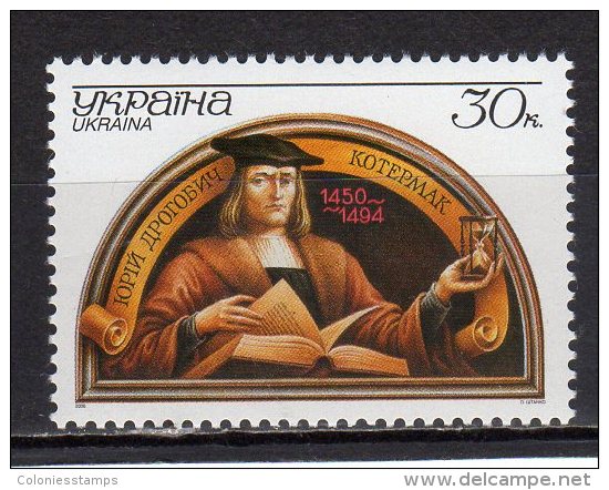 (3938) UKRAINE, 2000 (Yurij Drohobych, Writer). Mi # 402. MNH** Stamp - Ukraine