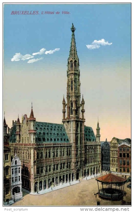 Belgique - Bruxelles - 5 Cartes : église Ste Gudule, Hotel De Ville, Maison Du Roi, Maison Des Brasseurs, Palais Justice - Lotes Y Colecciones