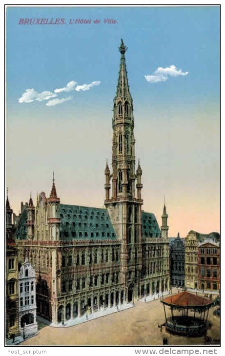 Belgique - Bruxelles - 5 Cartes : église Ste Gudule, Hotel De Ville, Maison Du Roi, Maison Des Brasseurs, Palais Justice - Loten, Series, Verzamelingen