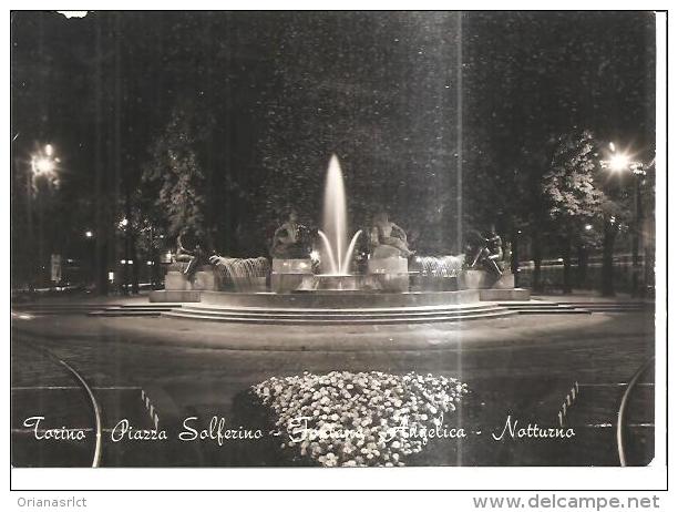 77553) Cartolina Di Torino - Piazza Solferino - Fontana Angelica - Notturno - Viaggiata - Places