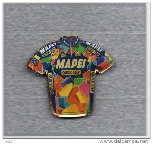 Pin´s  Sport   Cyclisme, Maillot  De  L' équipe  Mapei  Avec  Quick  Step - Radsport