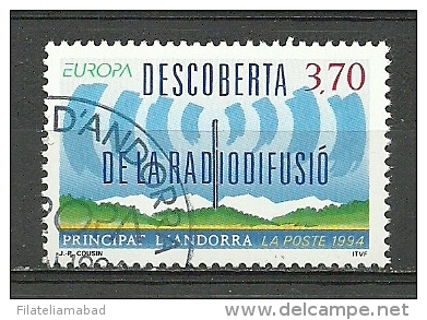 ANDORRA CORREO FRANCES ESTE SELLO O SIMILAR MATASELLADO.  C. M. ABAD   Nº 444 - Usados