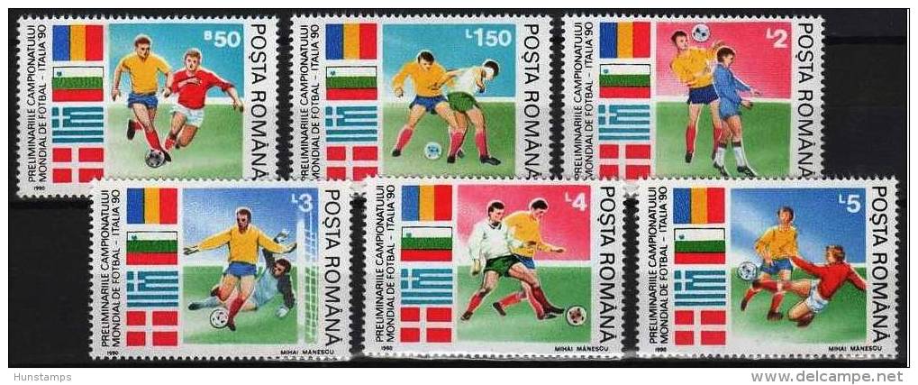 Romania 1990. Football / Soccer Italy Set, MNH (**) Michel: 4586-4591 / 4.80 EUR - 1990 – Italien