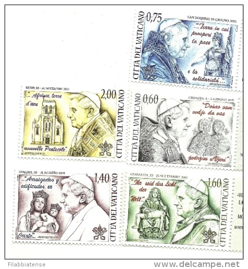 2012 - 1614/18 Viaggi Del Papa   +++++++ - Unused Stamps