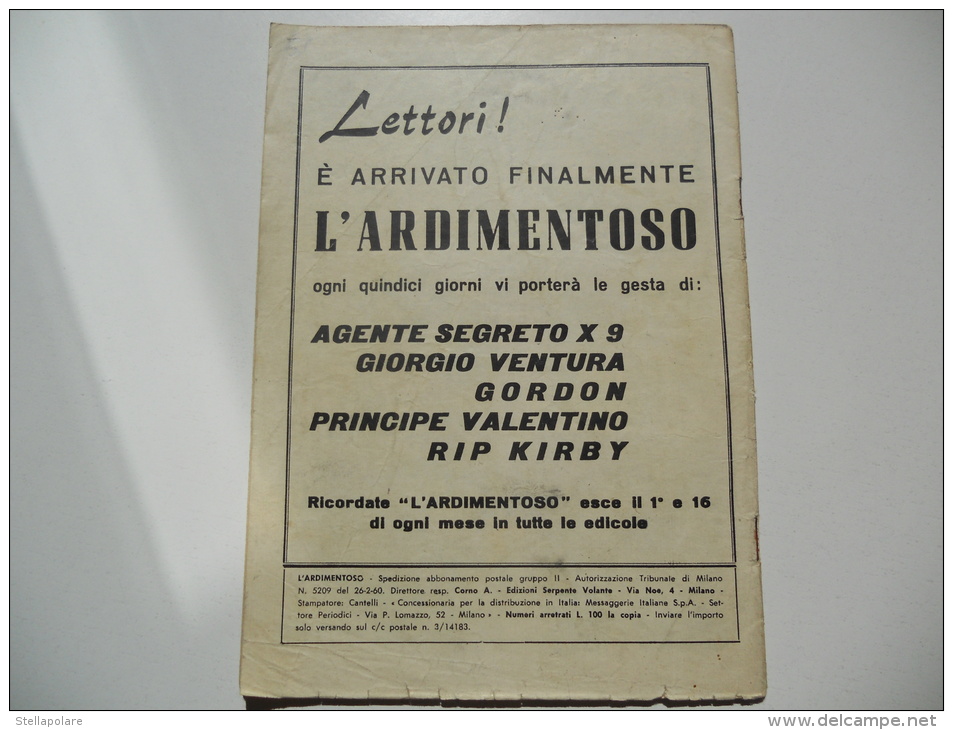LOTTO 3 NUMERI ARDIMENTOSO - SERPENTE VOLANTE - GORDON - GIORGIO VENTURA - RIP KIRBY - Classici 1930/50