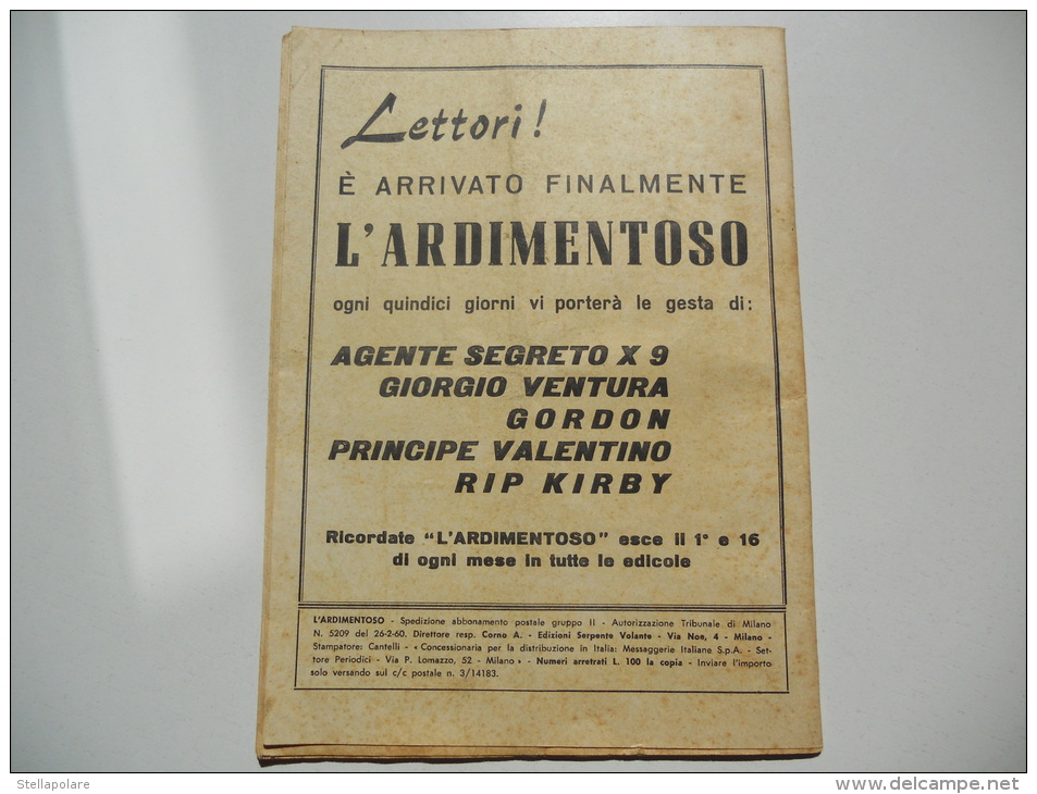 LOTTO 3 NUMERI ARDIMENTOSO - SERPENTE VOLANTE - GORDON - GIORGIO VENTURA - RIP KIRBY - Classici 1930/50