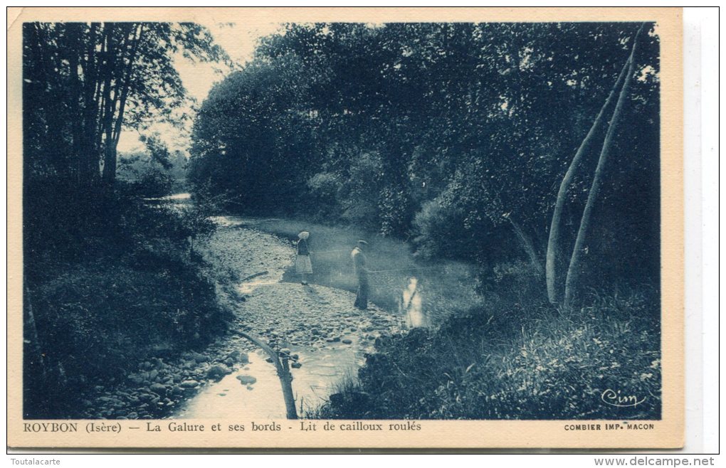 CPSM 38 ROYBON LA GALURE ET SES BORDS LIT DE CAILLOUX ROULES - Roybon