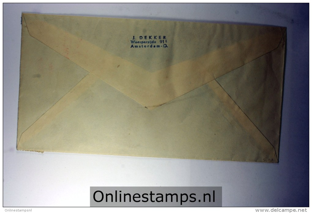Netherlands FDC: 1950 E4 Childrens Issue, Registered From Amsterdam Waalstraat  To Kopenhagen/Valby Denmark, Closed Flap - FDC