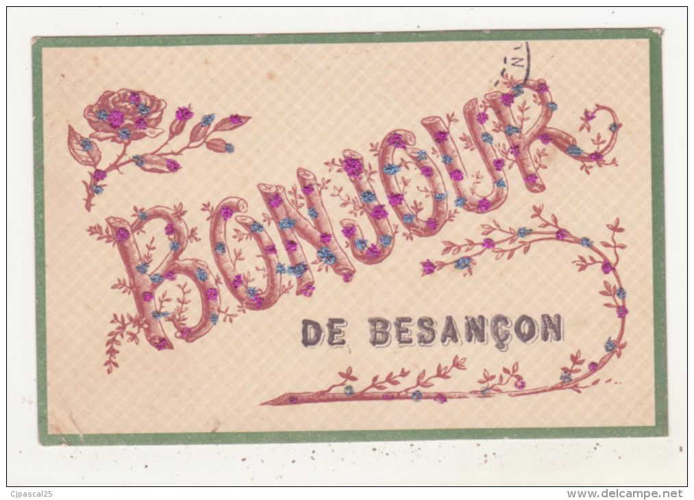 BESANCON - CARTE FANTAISIE COULEUR - BONJOUR DE BESANCON - - Besancon