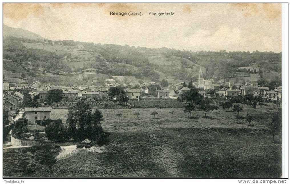 CPA 38 RENAGE VUE GÉNÉRALE - Renage